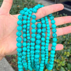 120pcs Adabele Natural Green Turquoise Howlite Healing Gemstone 6mm Round Beads Gem Stone Spacer for DIY Craft Jewelry Making GS19-6 - color: Green Howlite (Imitated Turquoise), size: 6mm (120pcs/2 strands)
