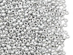 1.76oz (50g) Rocailles Preciosa Seed Beads 11/0, Silver Matte 01700