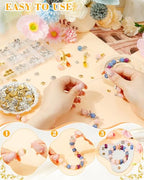 FIVEIZERO 240 Pcs Bead Caps for Jewelry Making, 18 Styles Silver & Gold Flower Bead Caps, Multi-Petal 6mm–16mm for Earrings, Bracelets & Necklaces - color: Antique Gold & Antique Silver