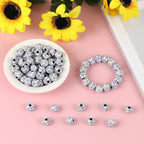 100pcs Soccer Beads with 5.5 Yard Elastic Rope,Acrylic Sports Beads DIY Spacer Bead for Necklace Bracelet Keychains Handmade Jewelry Making Accessories Craft Supplies,12mm(Soccer) - color: Soccer