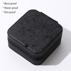 Travel Jewelry Case 2 Pack Mini Travel jewelry Box Portable Organizer Women Girls Gift Box for Rings Earrings Necklaces Bracelets - color: Black