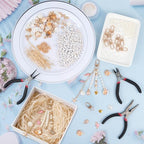 Supkiir 778 Pcs Seashell Keychain Making Kit, Ocean DIY Craft Keychain Supplies with 3 Jewelry Plier, Seashell Bag Charm Sea Horse Starfish Charm Iron Clasp Chain for Oceanic Purse Charms