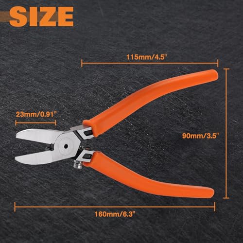 SPEEDWOX Wire Cutters 15 Angled Flush Cutters for Electronic Component Ultra-Sharp Diagonal Cutters Side Cutting Pliers Wire Snips for Jewelry Making Cutting Soft Wires, Electronics Zip Tes, Plastic - style: 15°angle