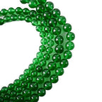 RayLineDo® 39Pcs 10mm Natural Bright Candy Green Malay Jade Stone Round Beads Loose Beads Wholesale for Jewelry Making - color: Green Malay Jade, size: 10mm