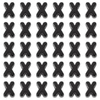 FASHEWELRY 30Pcs Acrylic Letter X Beads with Large Hole Big Plastic Letter Blocks European Beads 3D Letters Chunky Vowel Initial Alphabet Bead for Key Chains Necklace DIY Arts Craft Projects - color: Black, size: X