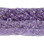 3mm 120pcs Natural Amethyst Stone Beads, Songxi Small Faceted Round Loose Gemstone for Jewelry Making, DIY Art and Craft, Bracelet Necklace (1 Strand) - color: Amethyst, size: 2.8-3.3mm