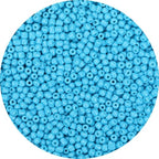 2000pcs Sky Blue Glass Seed Beads, Colorful Tiny 4mm Beads for Jewelry Making, Beading Supplies. - color: Sky Blue
