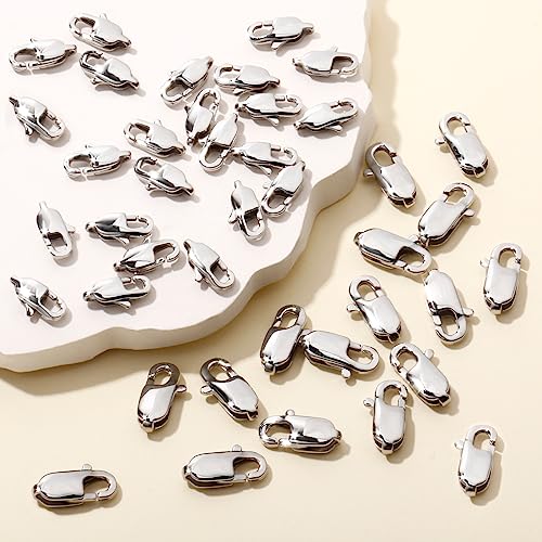 15PCS 16MM Lobster Clasps 316 Stainless Steel Lobster Claw Clasps Bulk for Necklace Bracelet Jewelry Making DIY Craft - color: Stainless Steel, size: 16MM