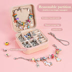 Charm Bracelet Making Kit for Girls Ages 3-12 | 165 Pcs Jewelry Making Kit Supplies for Adults | DIY Jewelry Crafts with Nice Box | Unicorn Mermaid Themed Gift for Kids Birthday Christmas Party