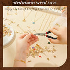 304Pcs Charms Keychain Making Kit for Teens & Adults, Complete Jewelry Making Supplies with Pliers, Key Rings, Charm & Extender Chain, DIY Starter Craft Kit for Girls, Birthday Christmas Gift Ideas