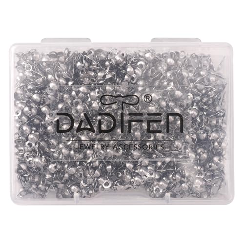 304 Stainless Steel End Caps 3.2x6.3mm 500pcs Knot Covers for Jewelry DIY Making and Repairing - color: End Caps, size: 3.2x6.3mm