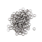 BEADIA Stainless Steel Spacer Beads 5x2mm Rondelle Loose Charm Caps Beads for DIY Jewelry Making 100pcs with 3mm Hole - color: 5x2mm 3mm