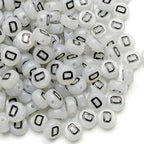 200PCS Letter Beads Glow in The Dark 4x7mm Acrylic Alphabet Letter D Beads for Jewelry Making Bracelet - color: D-200PCS