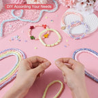 Pandahall 7-Strand Flat Round Heishi Beads - 6mm Clay Spacer Beads Kit, 7 Colors (Spot Style), for Friendship Bracelet & Necklace Earring Making - color: 7 Colors - Spot