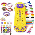 2-in-1 Friendship Bracelet Making Kits: DIY Art and Crafts Jewelry String Braiding Set Toys with Storage Box for Kids - Christmas Birthday Gifts for Girls Age 6 7 8 9 10 11 12 Year Old - Yellow - style: Yellow