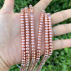 100pcs Adabele Grade A Natural Hematite Rose Gold Plated Healing Gemstone 6mm x 4mm Round Rondelle Loose Beads Gem Stone Spacer for DIY Craft Jewelry Making GFC8-4 - color: Rose Gold Plated Hematite, size: 6x4mm (100pcs/1 Strand)
