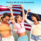 Emibele Colorful Stretch Bracelet Stack Boho Beaded Bracelet Set Heishi Surfer Bracelet Stackable Y2K Trendy Jewelry Friendship Multiple Set Women Fans - style: 4th of July Accessories Bracelets