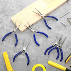 10 Pcs Mini Needle Nose Pliers Bulk, 6 Inch Precision Pliers Set with Extra Long Tips for Jewelry Making, Wire Wrapping, Small Object Gripping, DIY Project (Blue) - color: Blue