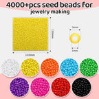 IOOLEEM Yellow Seed Beads - 4000+ pcs 3mm Glass Beads for Jewelry Making, Bracelets - color: Yellow, size: 3mm / 4000pcs