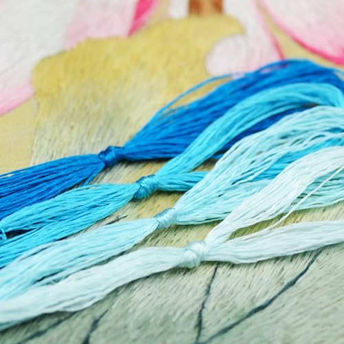 4 Skeins Mulberry Silk Floss Embroidery Thread Floss-Cross Stitch Threads China Silk Woven Jewelry Threads DIY Sewing Kits (15) - color: 15