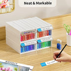 ARTDOT Diamond Painting Storage, 4 Pack Stackable Bead Organizer 140 Slots Individual Containers with Diamond Art Accessories and Tools for Beads Nail Pill Rhinestones Seed - size: 140 Containers with 4 Drawers