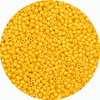 8/0 Glass Seed Beads Bulk, Orange-Yellow 3mm Tiny Round Craft Seed Bead, Small Mini Pony Beads for Jewelry Making Bracelet Necklace Wrist Beading Weaving Supplies, 2500pcs - color: Orange-Yellow