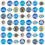 100Pcs/Set Flat Round Transparent Glass Cabochons with Pattern Eye Flatback Glass Dome Flatback Cab Beads for Photo Cameo Jewelry Making Necklace Ring DIY Crafts 12x4mm Eye - color: 100Pcs-12x4mm-Eye