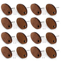 DoreenBeads 30Pcs Wooden Stud Earrings Posts with Loop for Jewelry Making- Flower Circle Wood Earring Posts DIY Earring Making Jewelry Findings - color: Oval