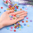 Craftdady 200pcs Transparent Random Mixed Colors Acrylic Star Spacer Beads 12x11mm Round Bead Inside Plastic Loose Charms with 2mm Hole for DIY Jewelry Making - color: Acrylic Star Round Bead in Bead