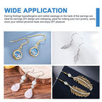 MENKEY 925 Sterling Mixed Earring Hooks 120 PCS/60 Pairs, Ear Wires Fish Hooksfor DIY Jewelry Making, Hypo-allergenic Jewelry Findings Parts with 120 PCS Clear Silicone Earring Backs Stoppers - size: 120pcs-Gold&Silver