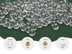 500PCS 8mm Clear White Glass Round Beads Bulk,Imitative Jade Beads Kit, Bracelet Space Loose Beads for Jewelry Making Earring, Necklaces, DIY Crafts & Gifts #352 - size: 8mm Clear White #352