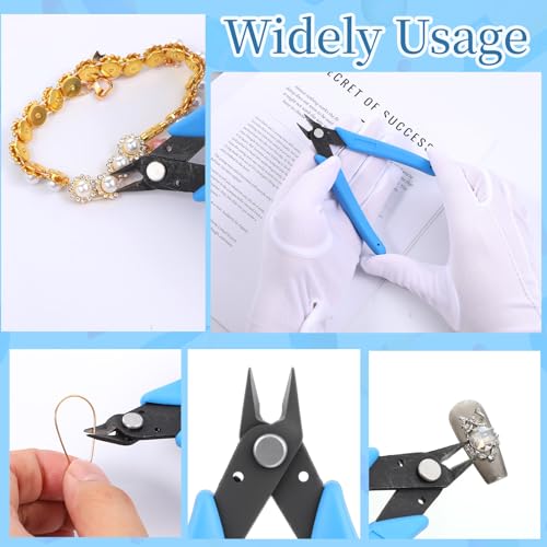 1 Pc Manicure Nail Pliers for Rhinestones, Rhinestone Remover Blue Nails Gem Tool, Diy Tool Nipper Metal Nail Art Scissors Wire Cutter Nails Art Accessories