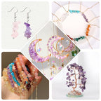 LAIDANLA Jewelry Making Supplies Kit for Adults 1612 Pcs Irregular Natural Stone Gemstone Chip Beads Jewelry Making Kits for Women 20 Colors Jewlery Kit for Craft DIY Bracelet Earring Ring Gifts