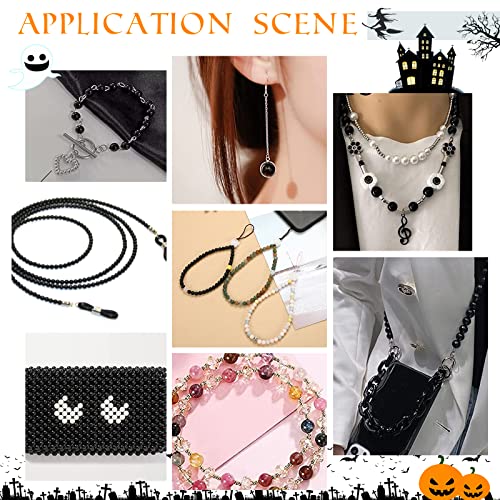 PH PandaHall Black Glass Pearl Beads, 1000pcs 4mm Glass Pearls for Earring Bracelet Necklace Waist Chain Jewelry Making, 0.71.1mm Hole - color: Black