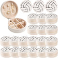24-Pack Volleyball Travel Jewelry Case Round Volleyball Stuff Portable Jewelry Organizer Storage Case for Team Athletes & Sports Enthusiasts Christmas Events & Milestones - style: Volleyball-24