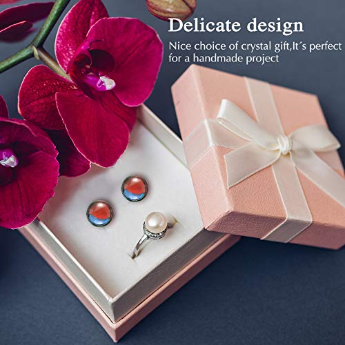200 Pieces Stud Earring Kit, Including 50 Pieces 12 mm Stainless Steel Blank Stud 50 Rubber Back, 50 Pieces 12 mm Clear Glass Cabochons 50 Stainless Steel Earring Back for DIY Making (Mixed Color) - color: Mixed Color