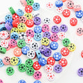 100pcs Football Polymer Clay Spacer Beads for Women Jewelry Making DIY Bracelet Necklace Hair Clip Accessories (Football) - color: Football