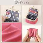 Zivyes Mini Jewelry Box Travel Small Coin Purse Organizer Case Genuine Leather Tiny Size (Hot Pink) - color: Hot Pink-Tiny