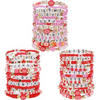 Twinfree Bohemia Beaded Bracelet for Women, Polymer Clay Stretch Bracelets - color: color 38