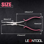 7-Inch Long Reach Bent Needle Nose Pliers Smooth Jaws Bent Long Nose Pliers Extra Long Needle Nose Pliers Jewelry Pliers for Jewelry Making, Wire Wrapping and Object Gripping, Non-slip Handle - style: Bent Needle Nose Plier Smooth Jaws