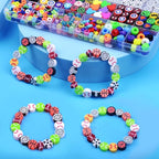 BBita 1000PCS Polymer Clay Beads Bracelet Making kit, 24 Style Cute Fun Beads Sports Ball Volleyball Softball Baseball Basketball Soccer Rugby Football Charms for Jewelry Making DIY for Women Girls - color: C1#Style 3
