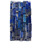 Natural Lapis Lazuli Rectangle Tube Beads 4x13mm 38cm/str Loose Semi Gemstone Stone Beads for Making Bracelets Necklace Earrings - color: Lapis Lazuli, size: 4x13mm Rectangle