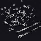33 Feet Necklace Chains Stainless Steel DIY Link Chain Necklaces with 20 Lobster Clasps and 30 Jump Rings for Jewelry Making(1.5 mm Wide) - size: 1.5 mm Wide
