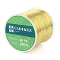 [328 Feet] 28 Gauge Craft Wire Jewelry Wire 100M/0.3mm Gold Plated Thin Brass Soft Metal Wire Bulk for Jewelry Making - color: Gold, size: 0.3mm