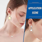 SUNNYCLUE 1 Box 80Pcs 20 Pairs Flat Round Earring Posts Stainless Steel Earring Post with Loop Silver Gold Ear Studs Blank Stud Findings for Jewelry Making Accessories DIY Crafts 1.4mm - color: 20pairs Round Stamping Stud Earring Findings With Ear Nuts