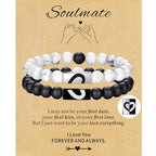 RANKEEF Tiger Eye Bracelet For Men 8MM Natural Stone Stretch Adjustable Black Crystal Beaded Bracelet for Men Women Gifts - color: 2,white,black-B