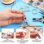 Glarks 1467Pcs Jewelry Making Supplies Kit with Accessories, Jewelry Making Pliers, Beading Wires and Findings for Making and Repair - size: 1459pcs