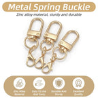 30 Pcs Gold Keychain Clips, Metal Swivel Snap Hooks, Sturdy Lobster Claw Clasps for Keychains, Jewelry Making, Purse Bag Charms, Lanyard Connectors and Craft Projects (Gold)