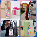 TOHONGADON 618 Pcs Bead Keychain Kit, Colorful Bag Charm Kit with Adjustable Alphabet Beads, Charm Keychain Kits for DIY Key Ring Jewelry Making - color: 618 Pcs Bead