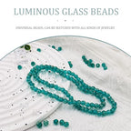 100 PCS 8mm Glow in The Dark Beads,Lake Blue Round Luminous Bead Bracelet Beads for Jewelry Making,Earring Spacer Bead,DIY Crafts - color: Lake Blue